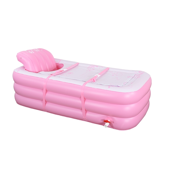 济宁粉色方形充气浴缸