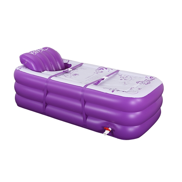 惠州紫色方形充气浴缸
