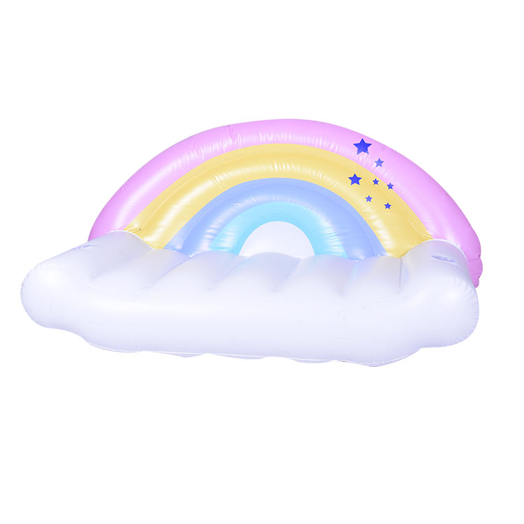 彩虹云朵靠背浮床