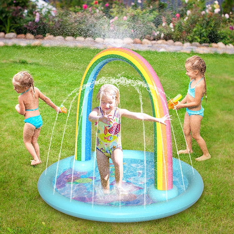 湖北彩虹拱门喷水垫儿童玩具